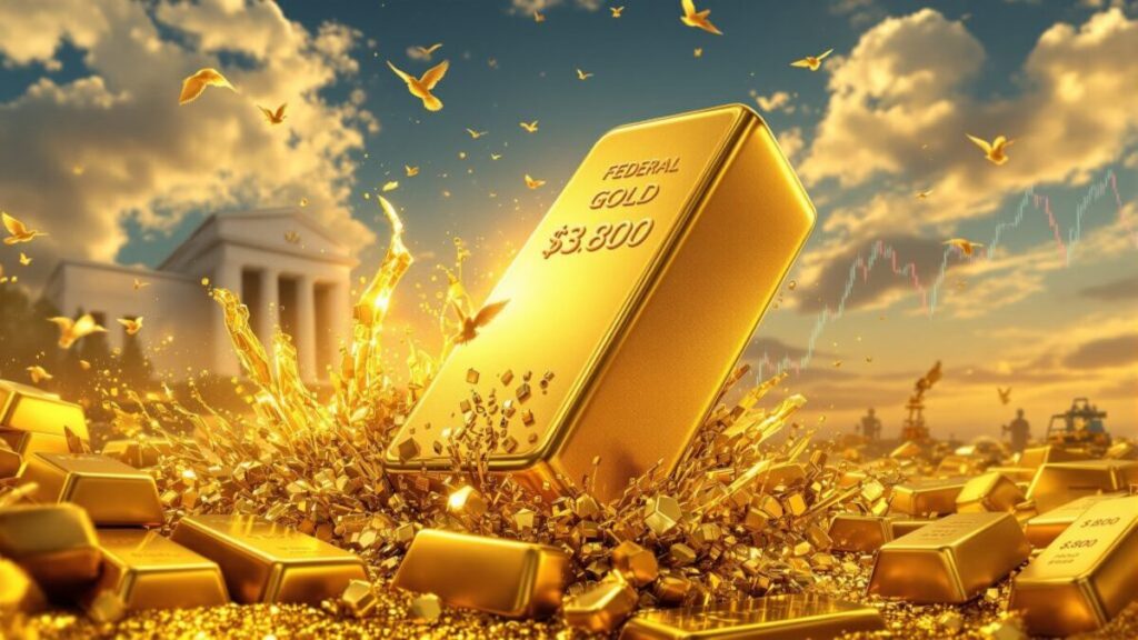 Gold reaches record high above $3,800