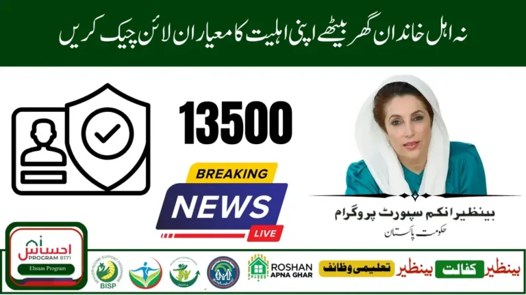 8171 web portal Benazir Kafalat Program 2025