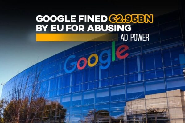 Google fined €2.95bn by EU for abusing advertising dominance Google fined €2.95bn by EU for abusing advertising dominance