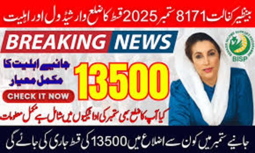 8171 web portal Benazir Kafalat Program 2025