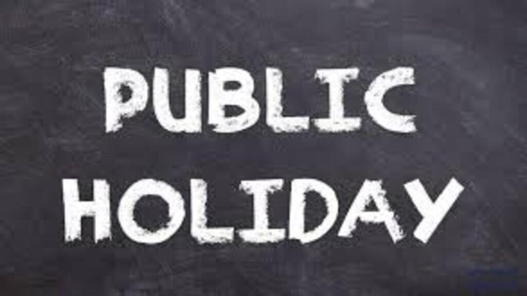 Public holiday announced on Tuesday 2025