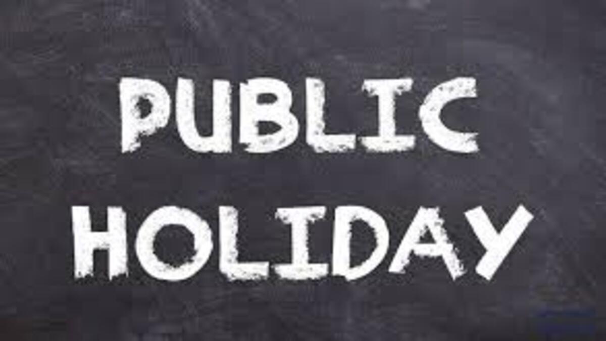Public holiday announced on Tuesday 2025