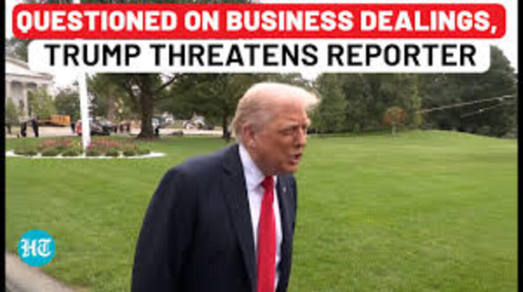 Trump with Australian journalist over business deals in office