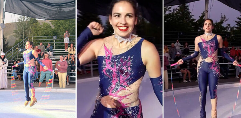 Hungarian Ice skater sets World Record with 136 rope skips on ice